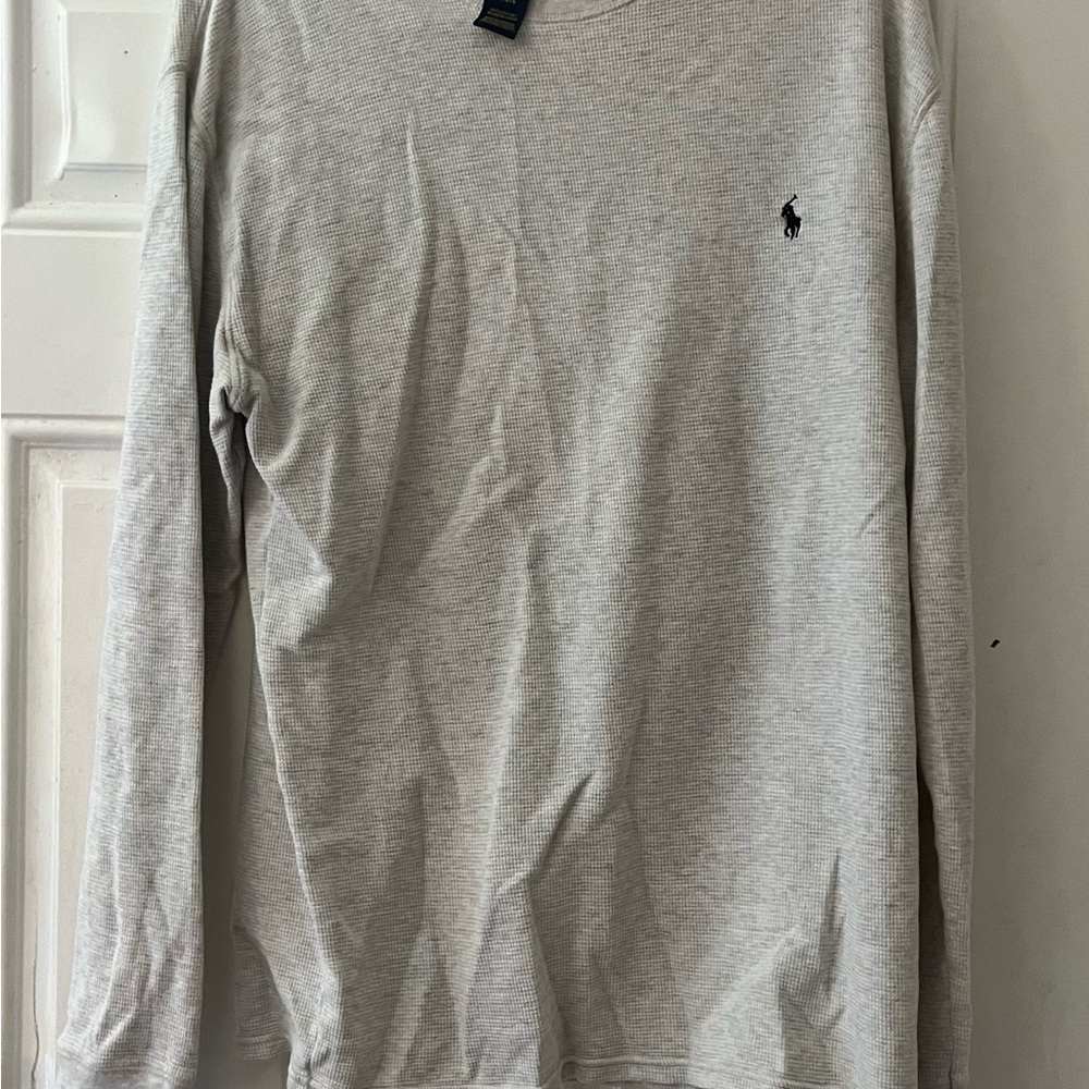 Polo by Ralph Lauren Light Gray Long-Sleeve Crewneck Shirt